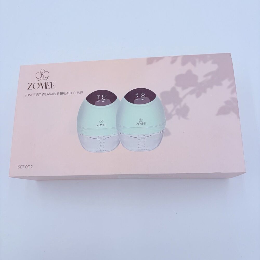 Zomee Fit Wearable Electric Breast Pump Set of 2 Hands Free w/ Box